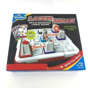 ThinkFun Laser Maze Beam Bending Logic Game 60Challenges Single Play Brainteaser